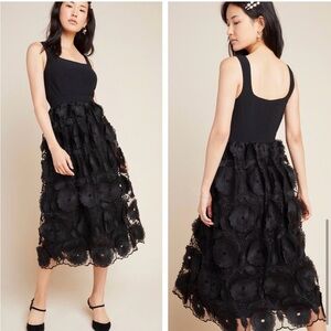 Anthropologie Floriana Lace Midi Dress Petite NWT